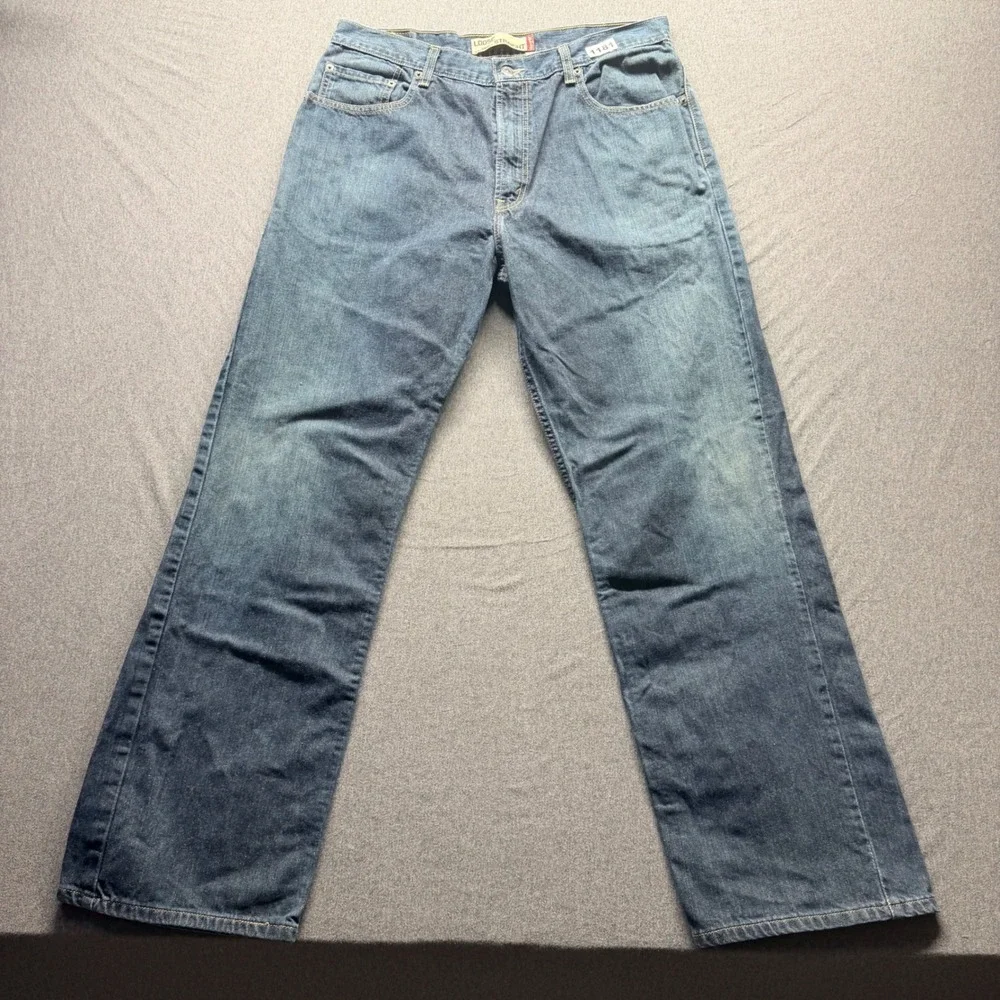 Levis 569 Loose Straight Jeans Mens 36x34 Blue Denim Medium Wash 100% Cotton